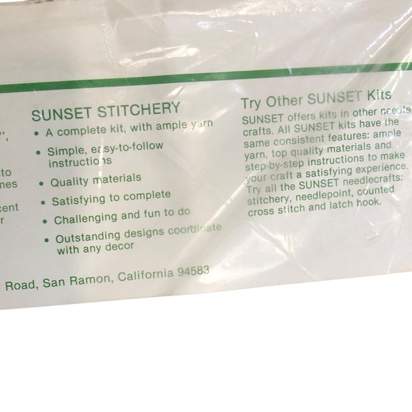 Vintage Sunset Stichery Kit 2086 The Wonderment of Santa -SEALED 16” x 20” - Picture 7 of 14